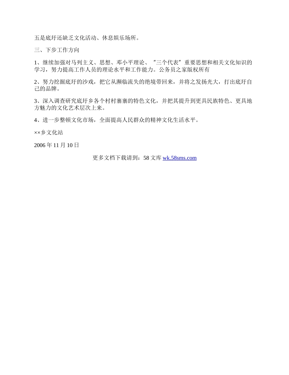 乡文化站工作总结.docx_第2页