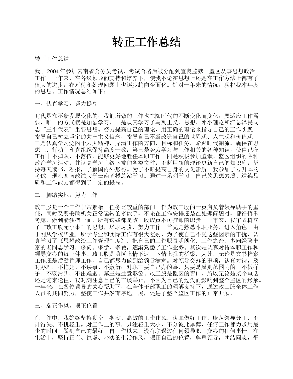 转正工作总结.docx_第1页