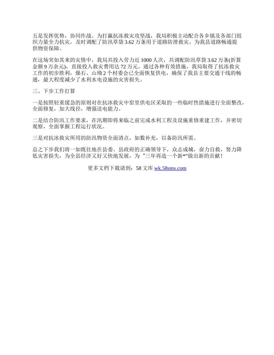 水务局抗冰救灾工作总结.docx_第2页