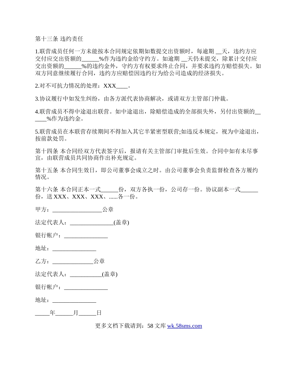 合伙型联营合同(半紧密型).docx_第3页