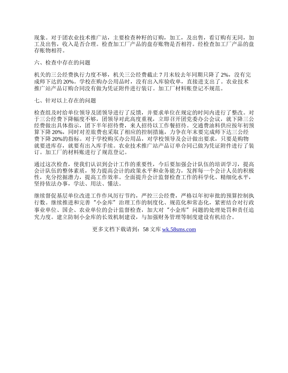 财务会计监督检查工作总结.docx_第2页