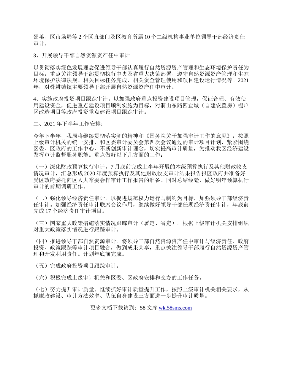 审计局年上半年工作总结.docx_第2页