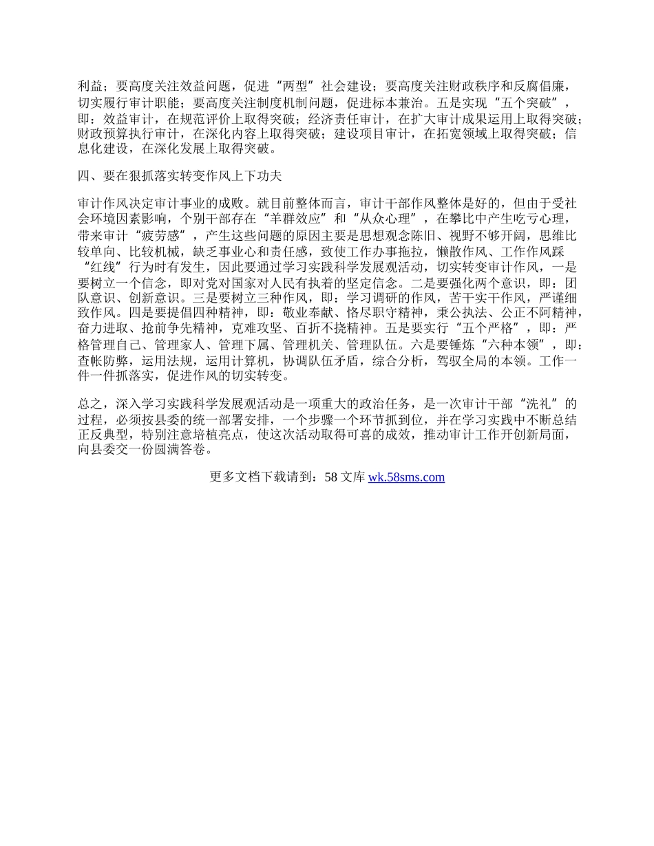 审计局局长学习科学发展心得体会.docx_第2页