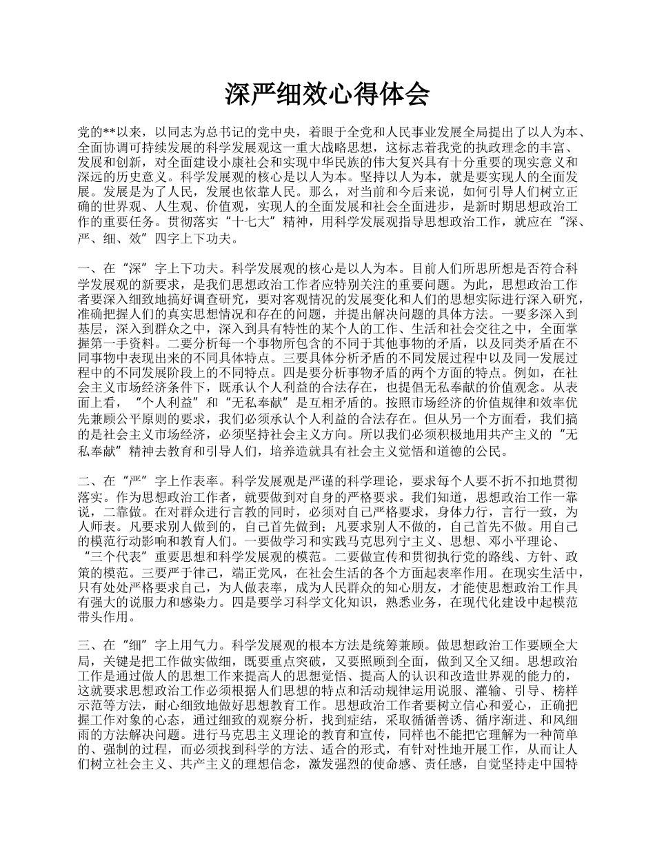深严细效心得体会.docx_第1页