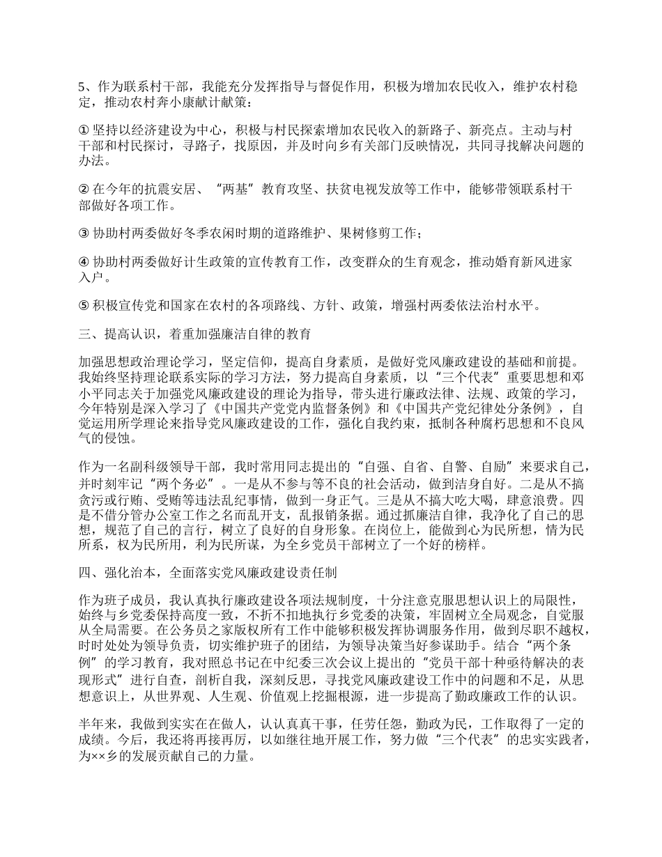 乡镇副职个人工作总结.docx_第2页