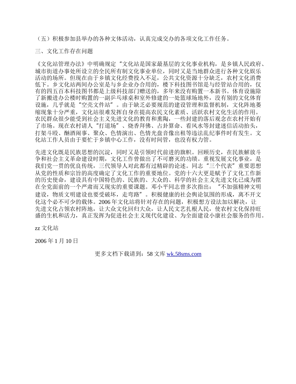 乡镇文化站工作总结.docx_第2页