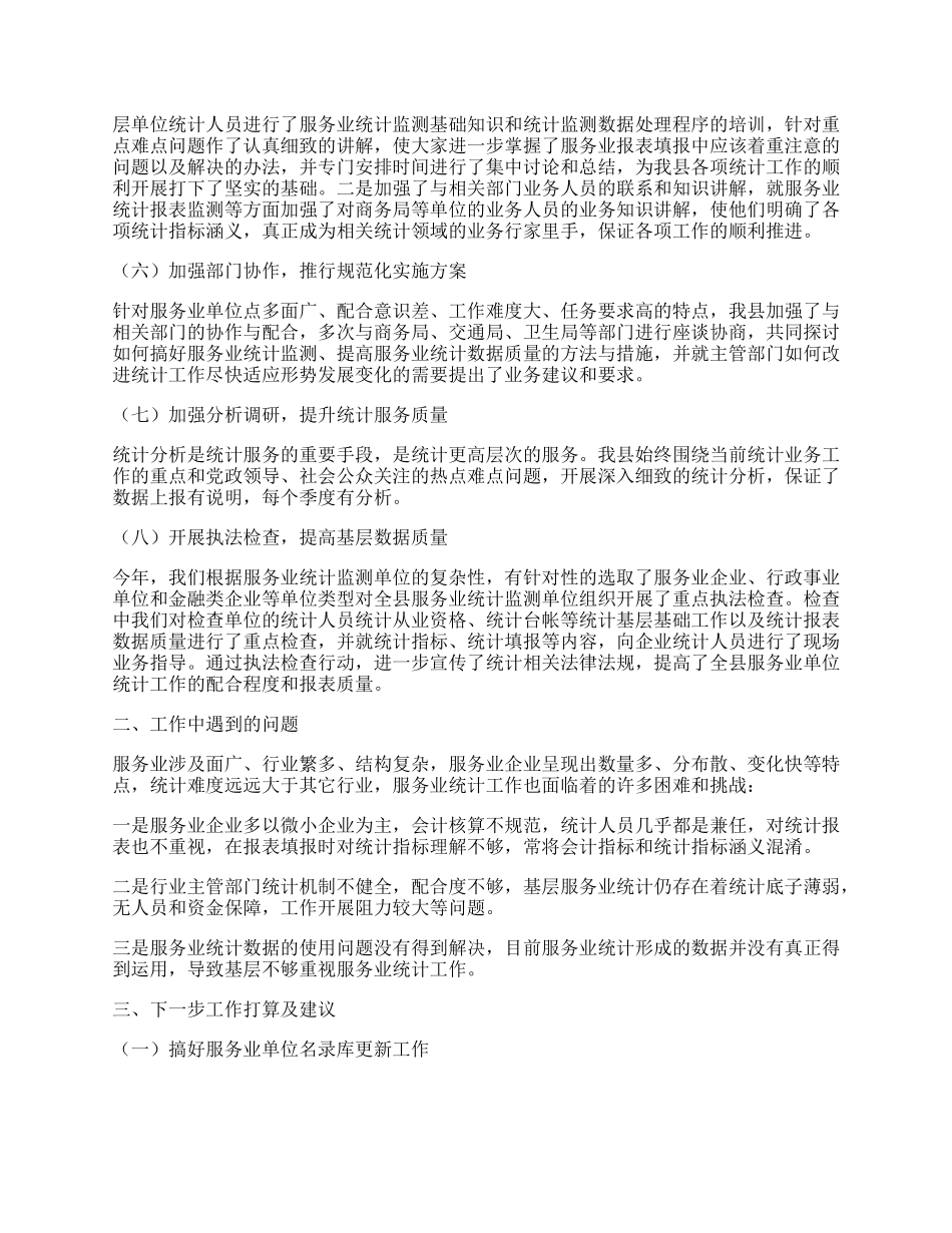 服务业统计工作总结及工作要点.docx_第2页