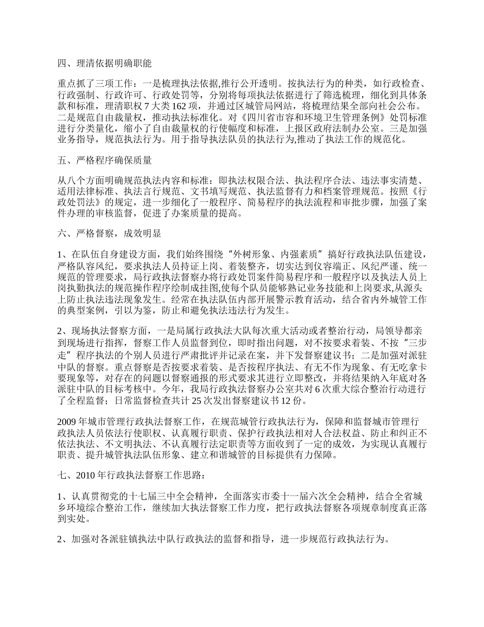 城管局执法督察工作总结.docx_第2页