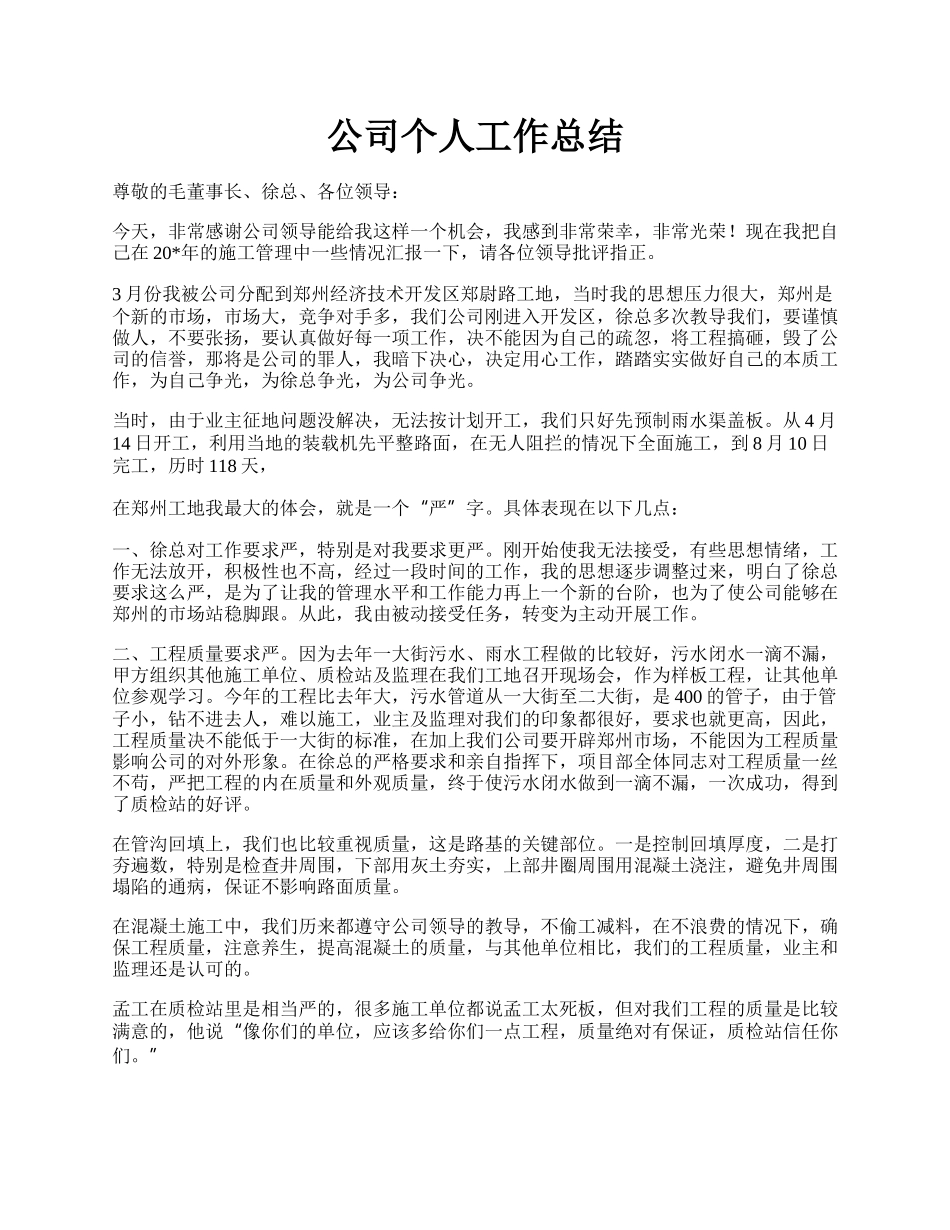 公司个人工作总结.docx_第1页
