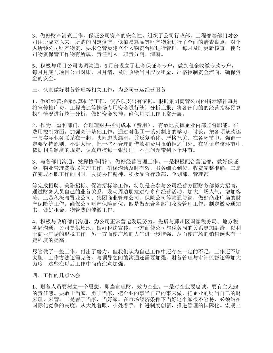 商管公司财务工作总结范文.docx_第2页