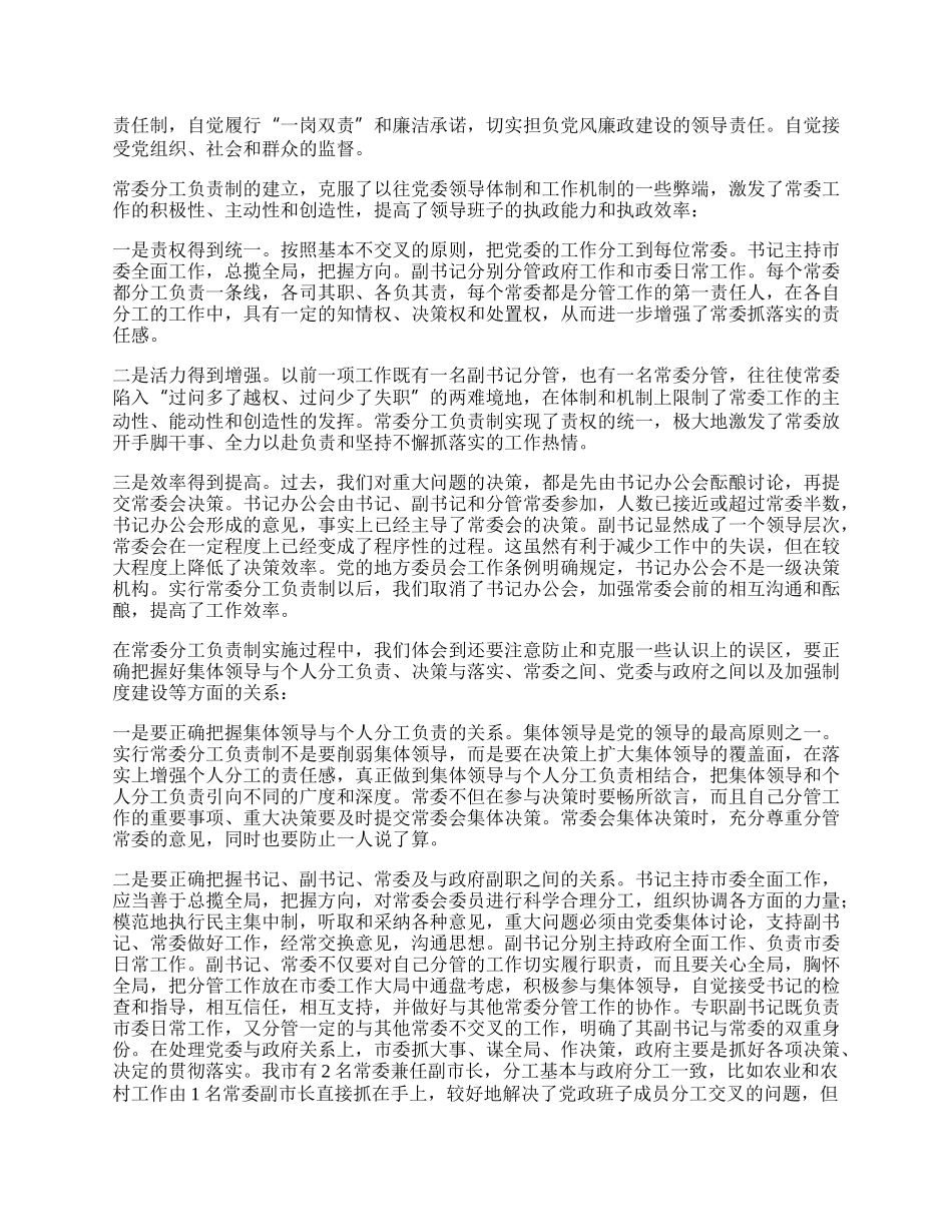 常委分工负责章程实行工作总结.docx_第2页