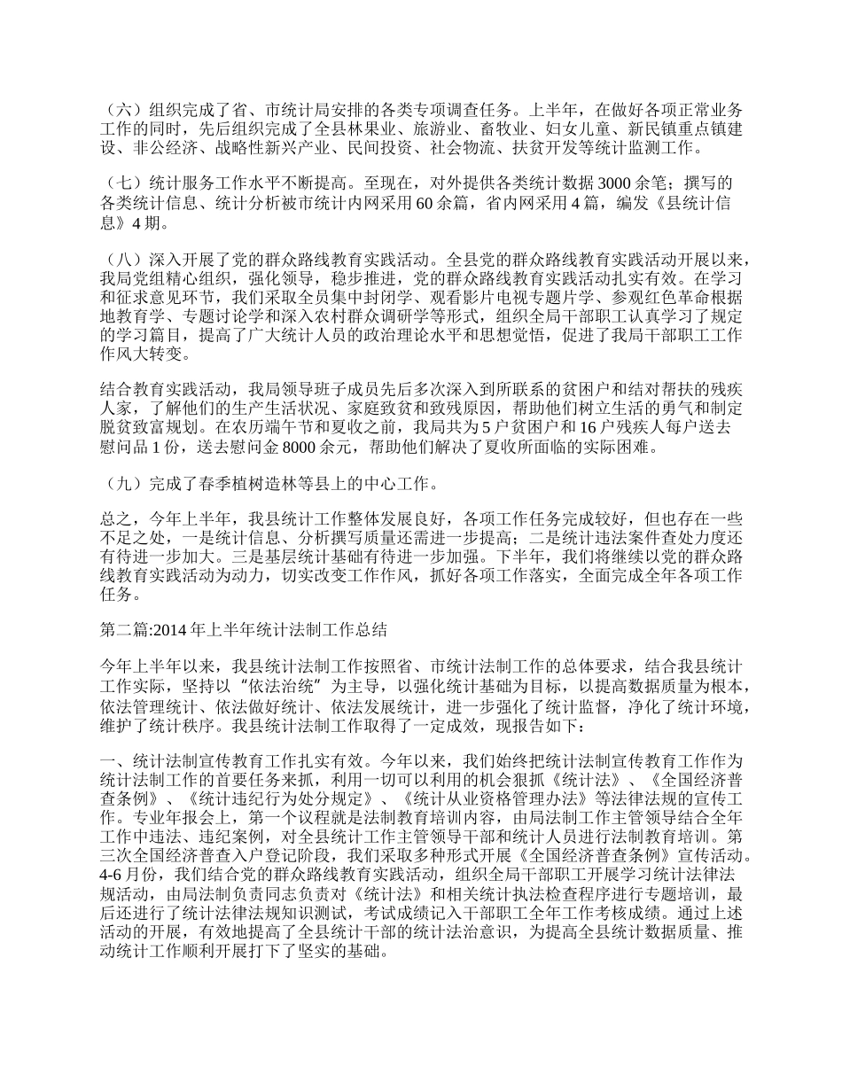 年统计局半年工作总结2篇.docx_第2页