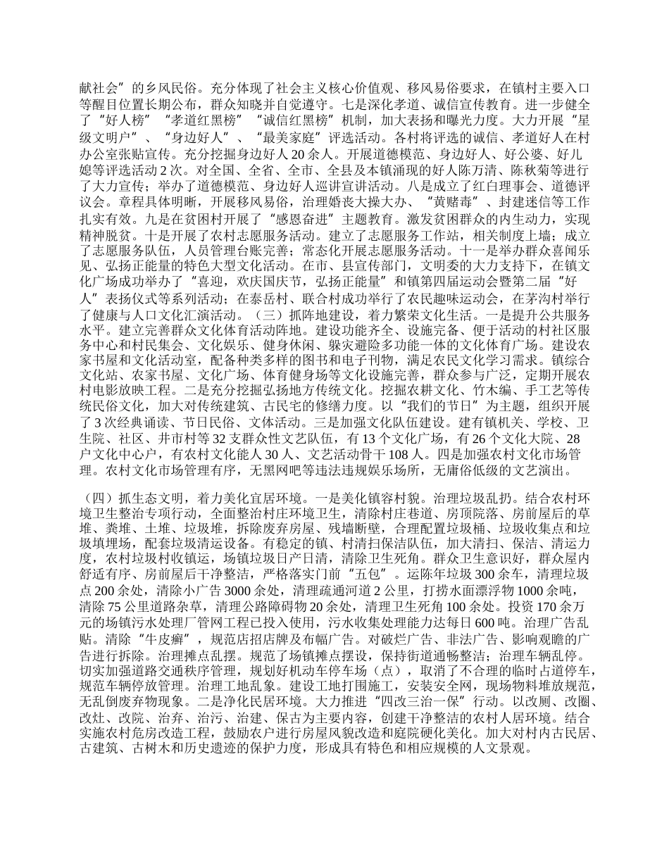 创建市级文明镇工作总结.docx_第2页