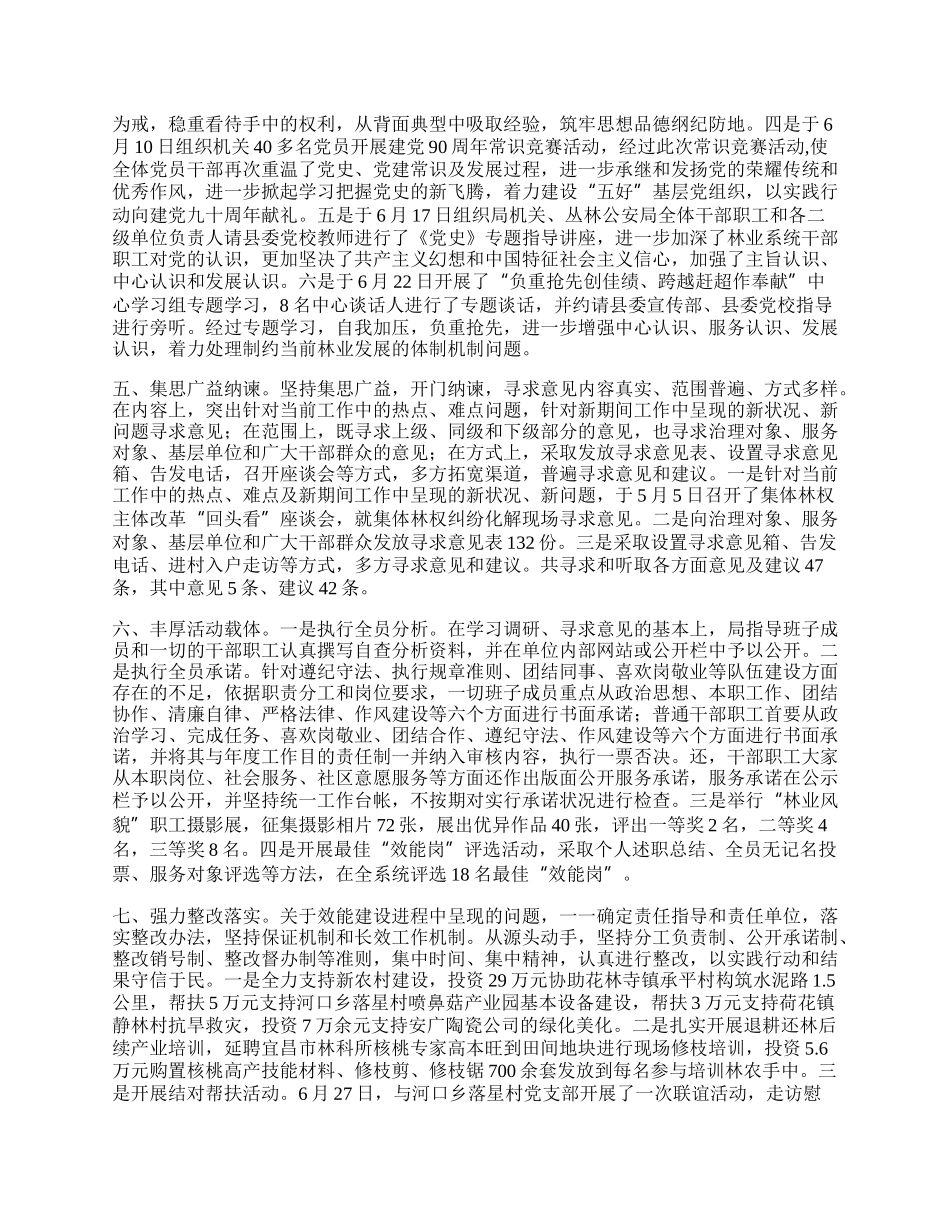 林业局效能建设工作总结.docx_第2页