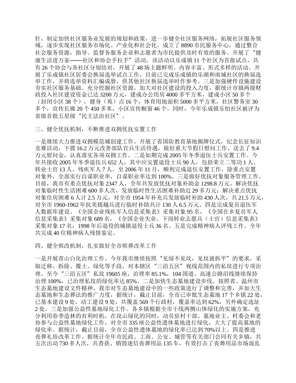 民政局年工作总结与年工作打算.docx_第2页