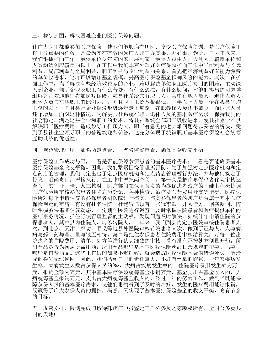工作总结医疗保险.docx_第2页