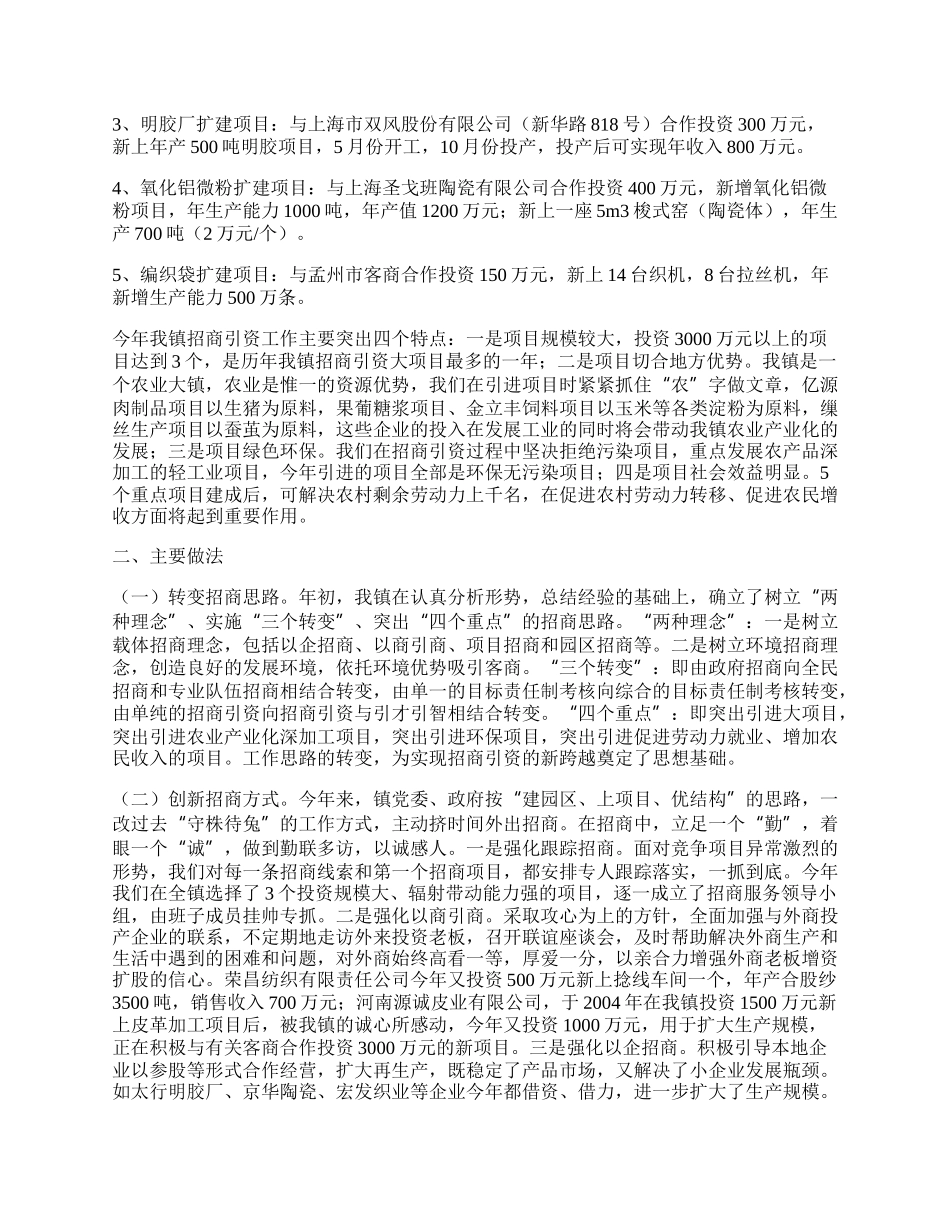 梨林镇招商引资工作总结.docx_第2页