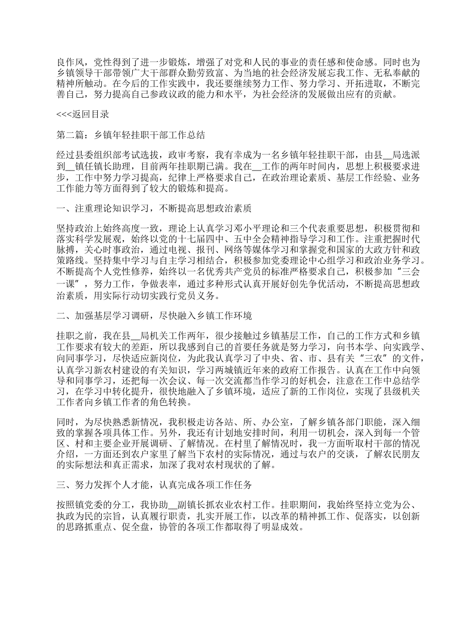 乡镇挂职锻炼工作总结.docx_第3页