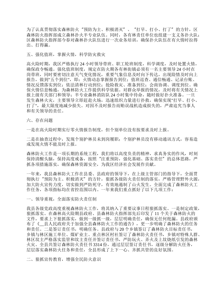 森林防火专项整治工作总结.docx_第2页