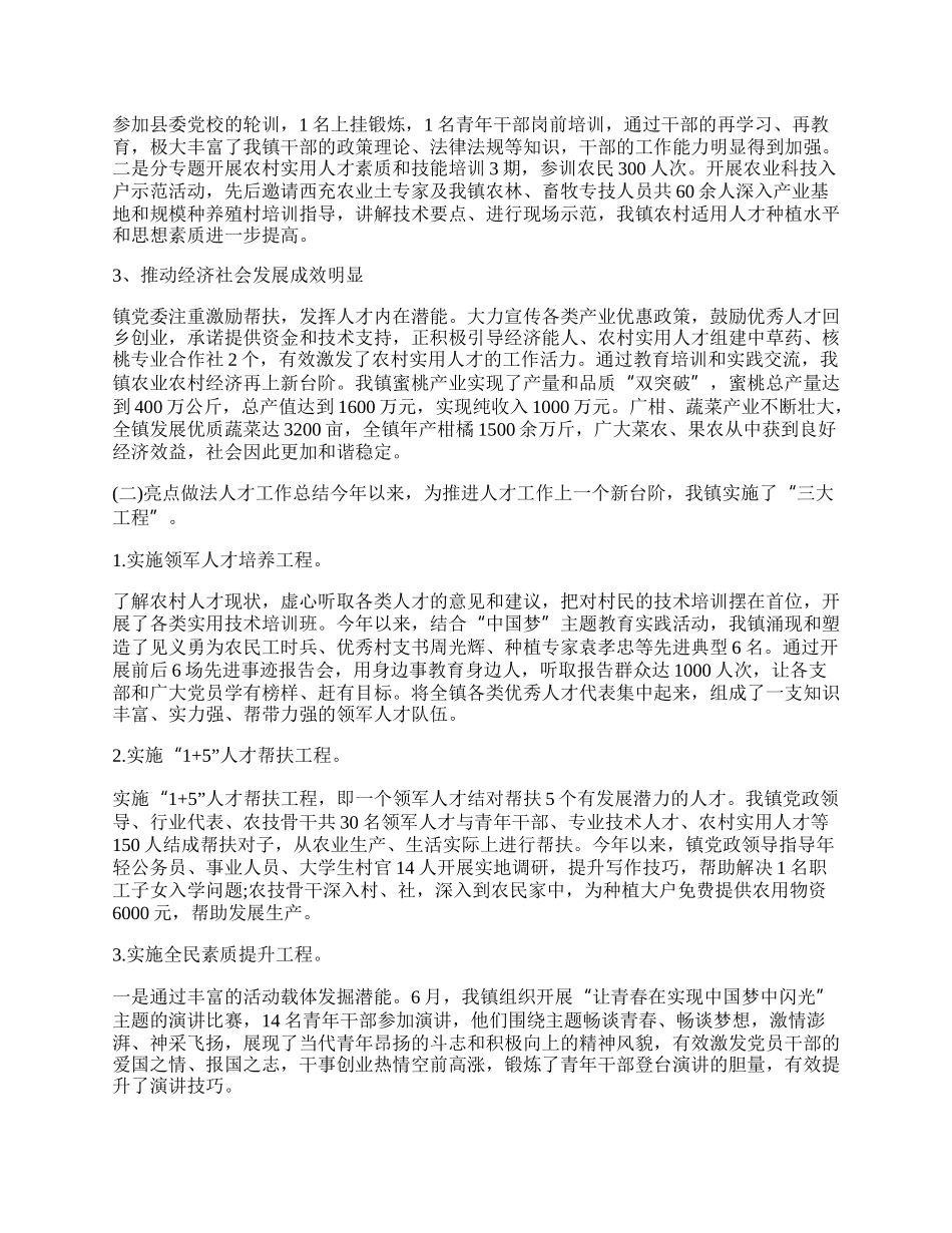 最新的乡镇人才工作宣传月活动总结.docx_第2页