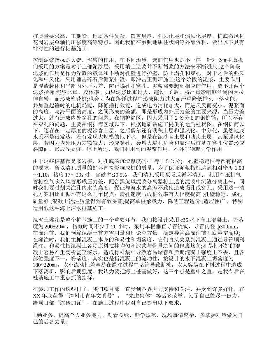 路桥专业技术工作总结范本.docx_第2页