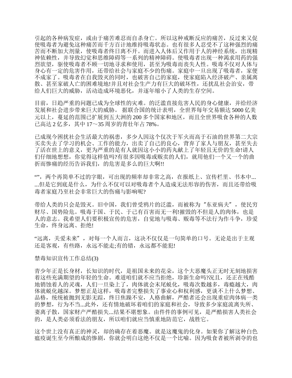 禁毒知识宣传工作总结.docx_第2页