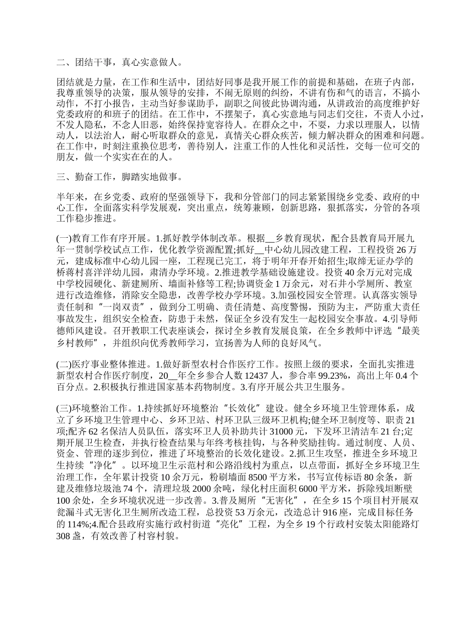 政府乡长个人总结.docx_第2页