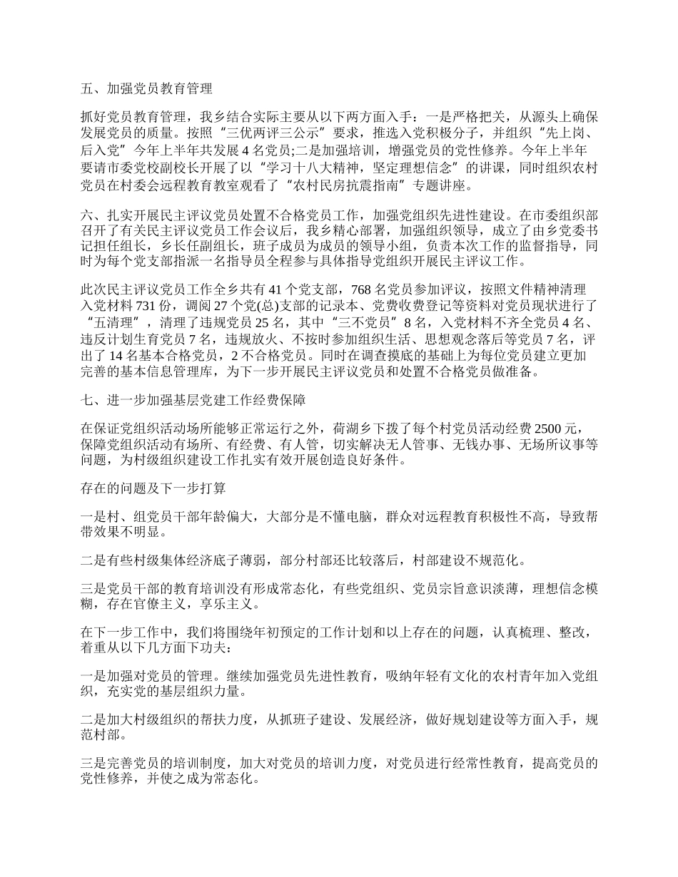 乡镇党建工作个人年度总结范例五篇.docx_第2页