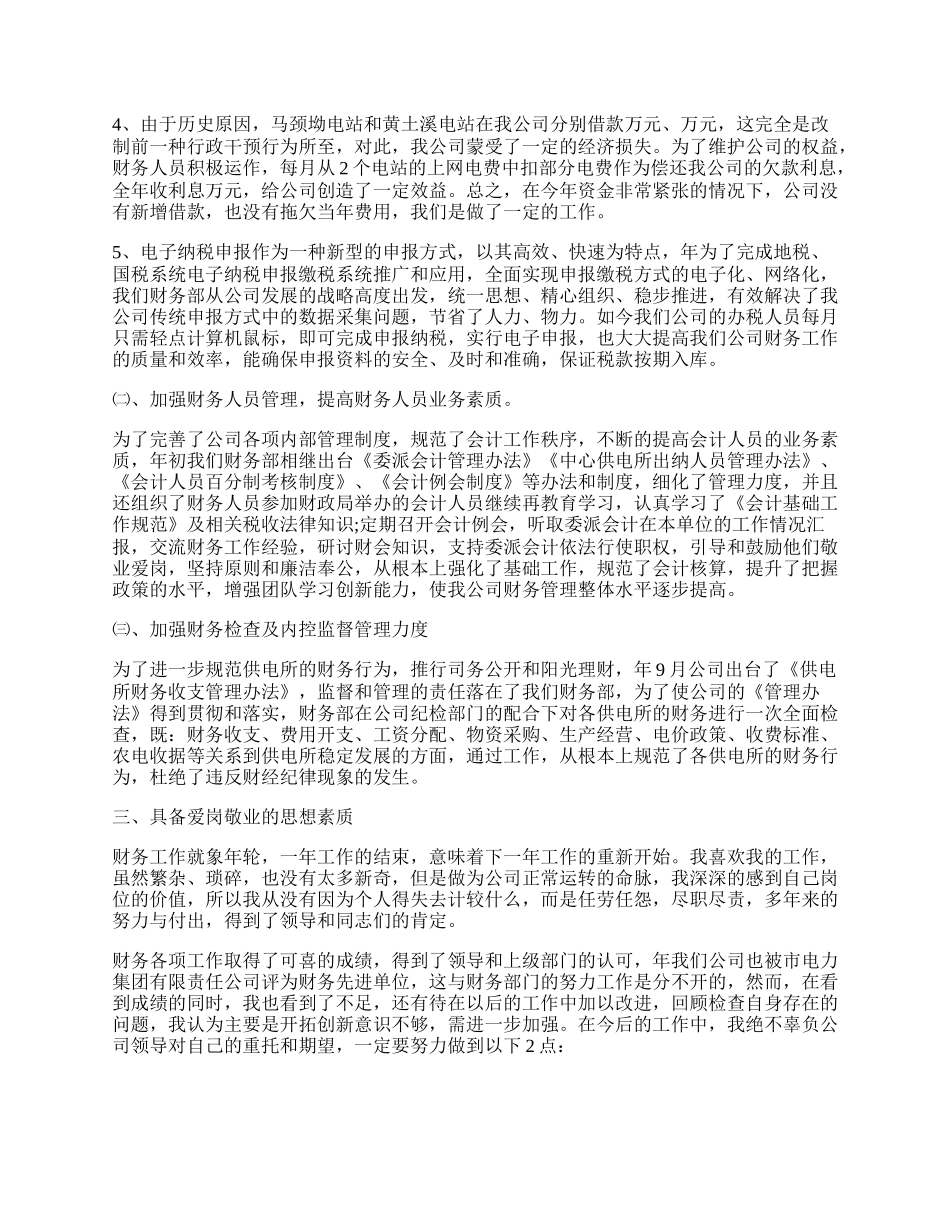 财务会计年终工作总结优秀.docx_第2页