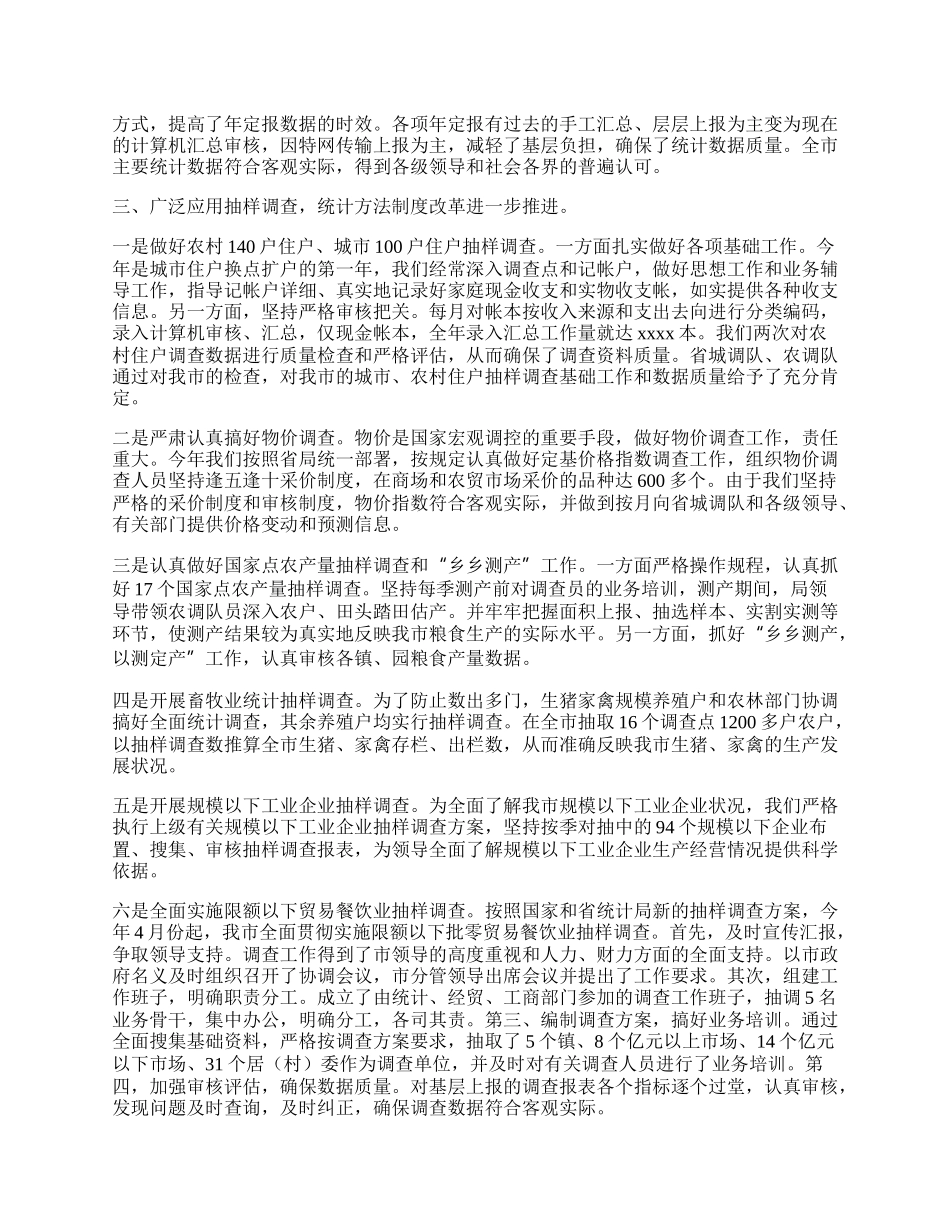 市统计局工作总结.docx_第2页