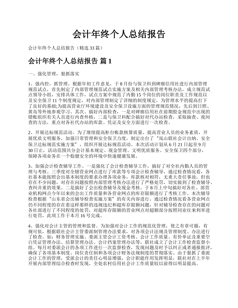 会计年终个人总结报告.docx_第1页