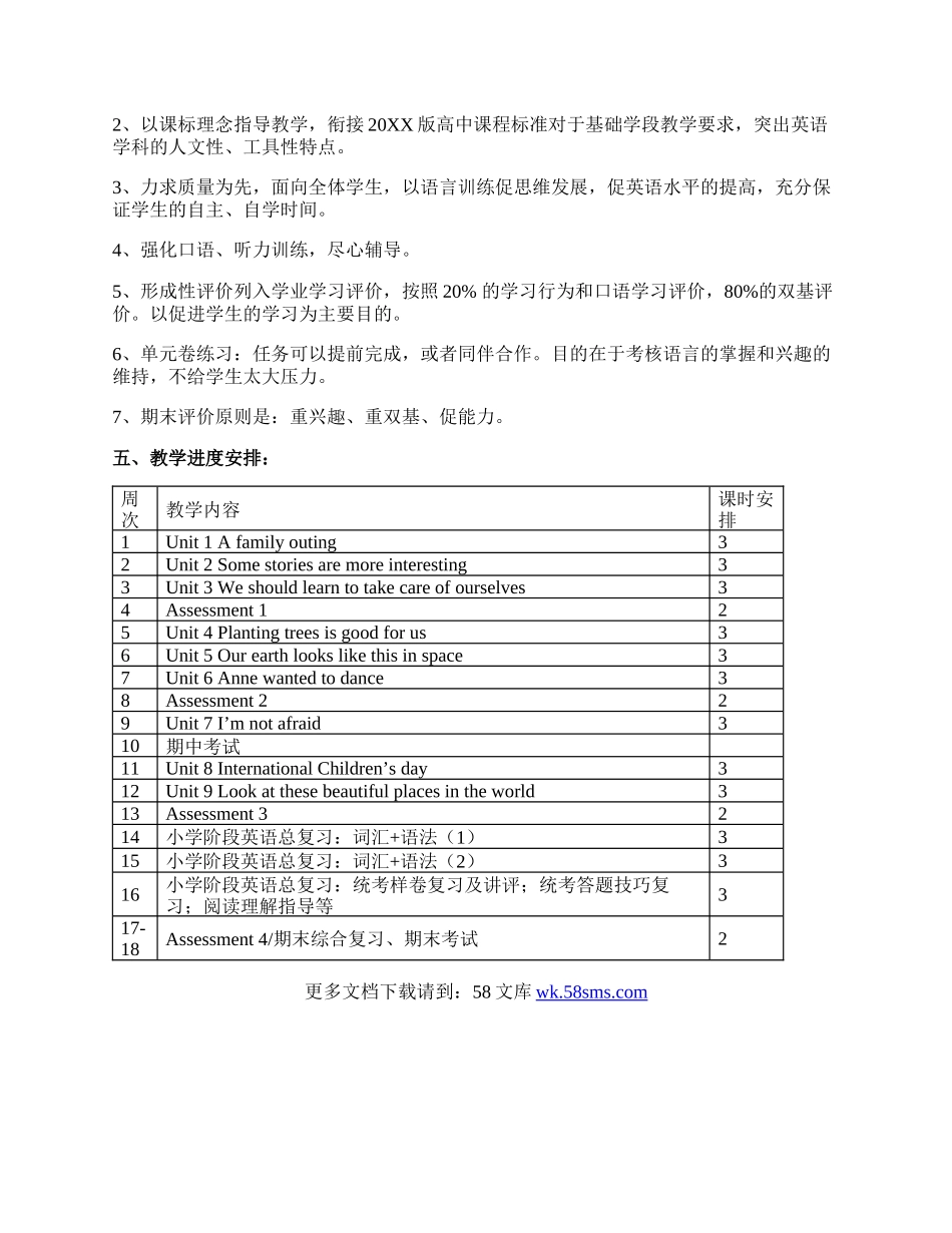 湘少版英语6下教学计划.docx_第2页