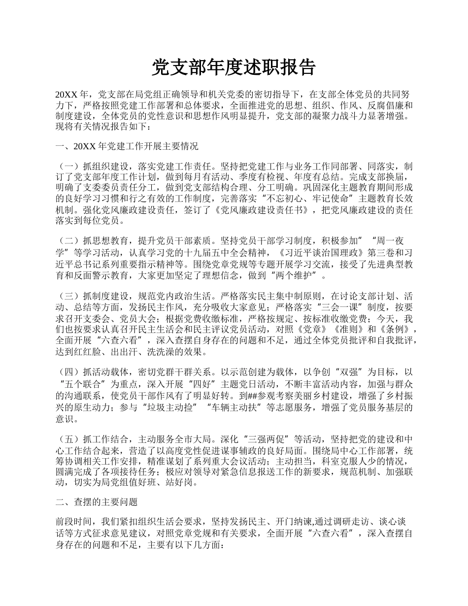 党支部年度述职报告.docx_第1页