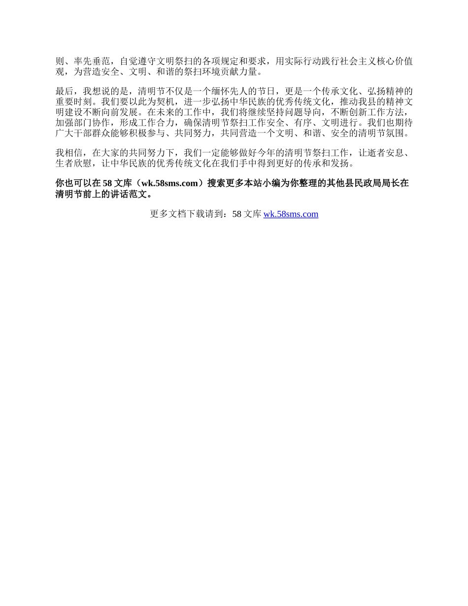 县民政局局长在清明节前上的讲话.docx_第2页