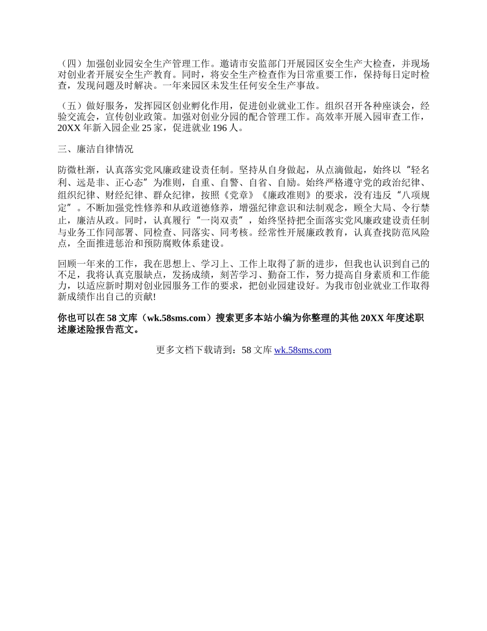 20XX年度述职述廉述险报告.docx_第2页