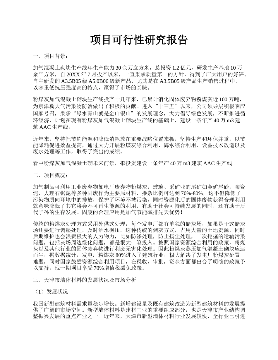 项目可行性研究报告.docx_第1页