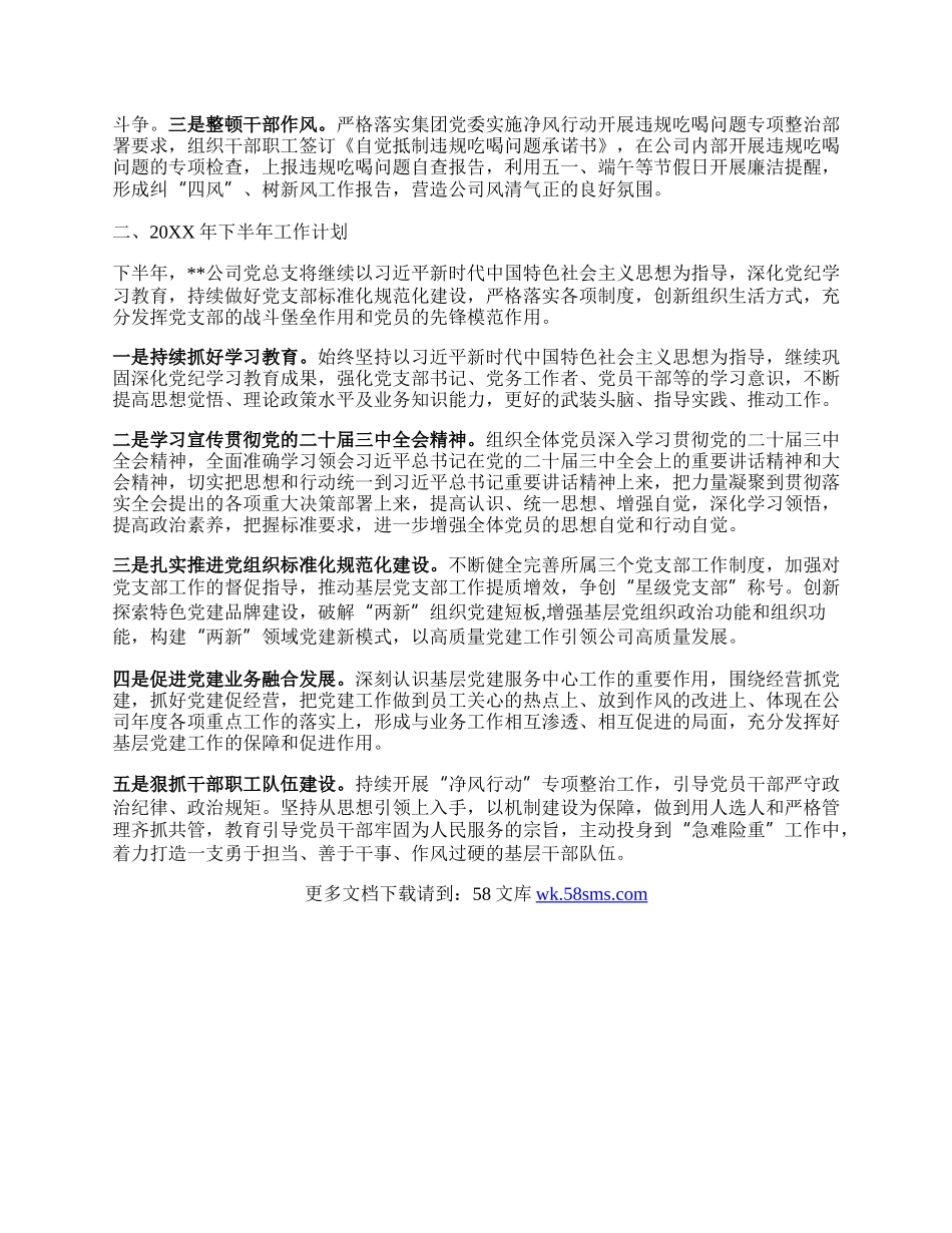 20XX年党建工作半年度总结及下半年计划.docx_第3页