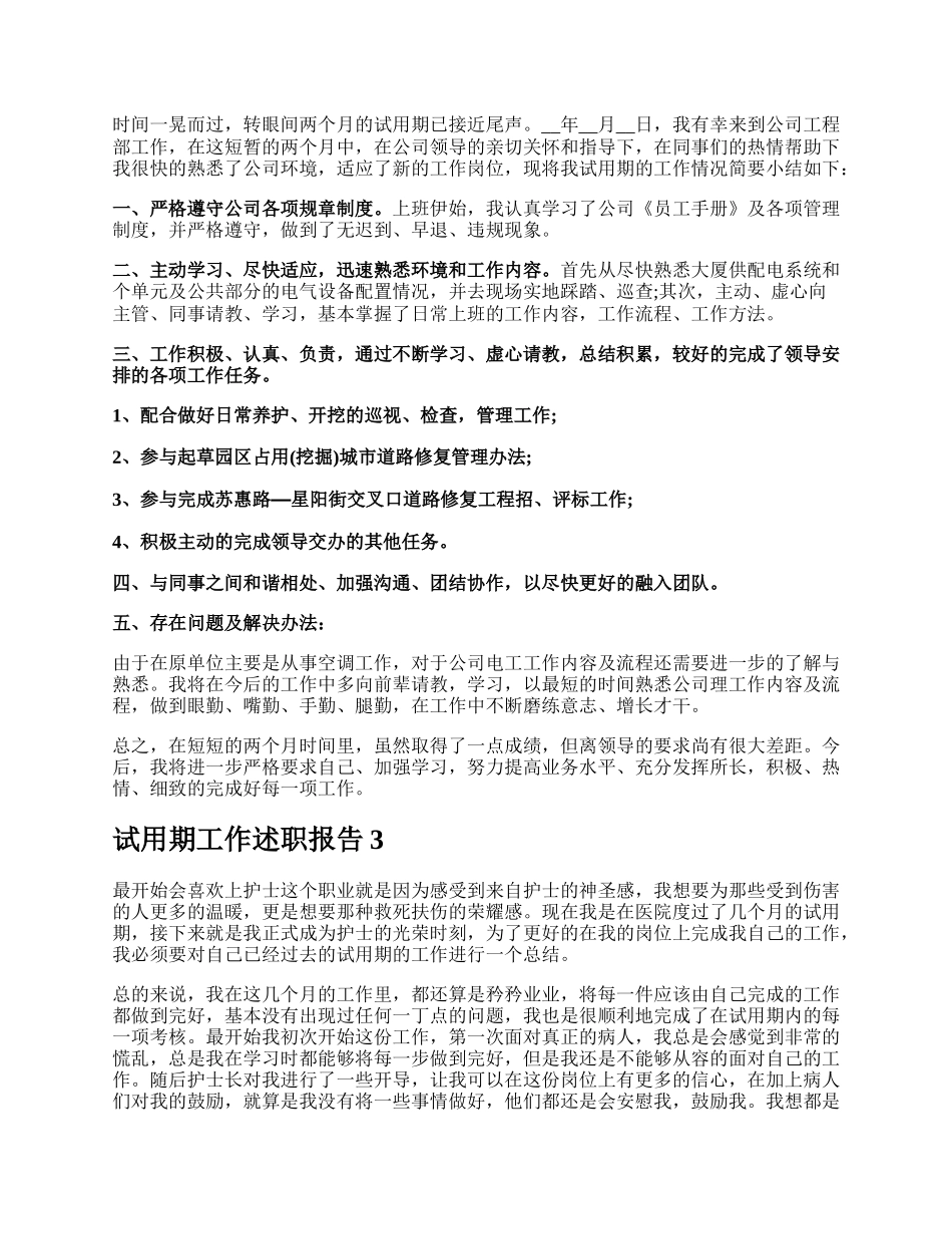 试用期工作述职报告多篇.docx_第2页