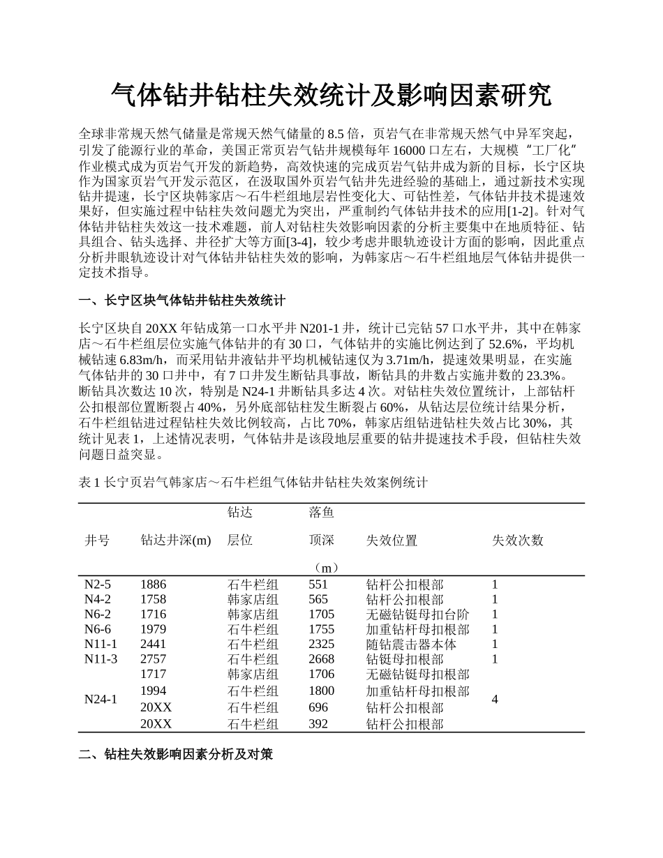 气体钻井钻柱失效统计及影响因素研究.docx_第1页