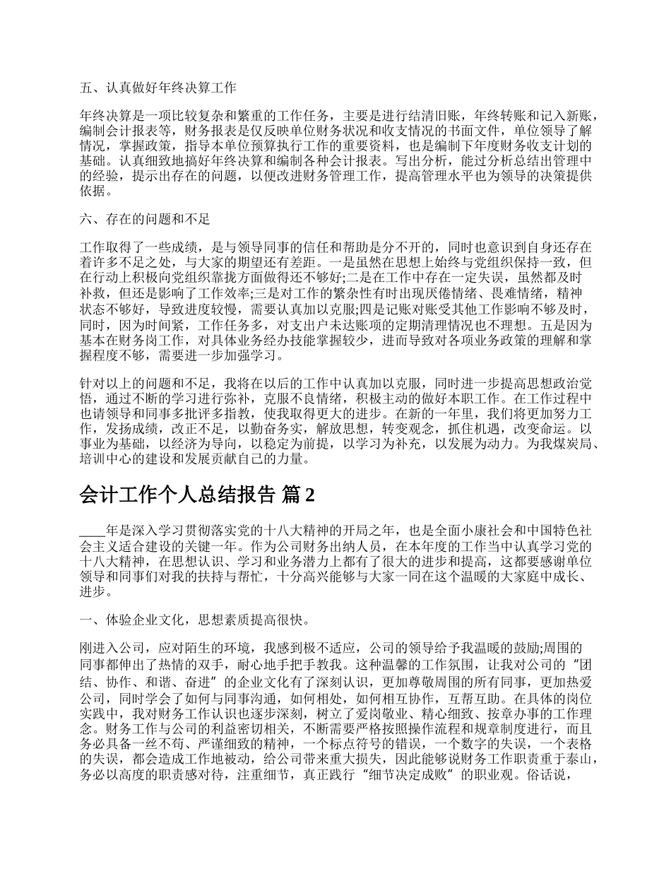 会计工作个人总结报告.docx_第2页