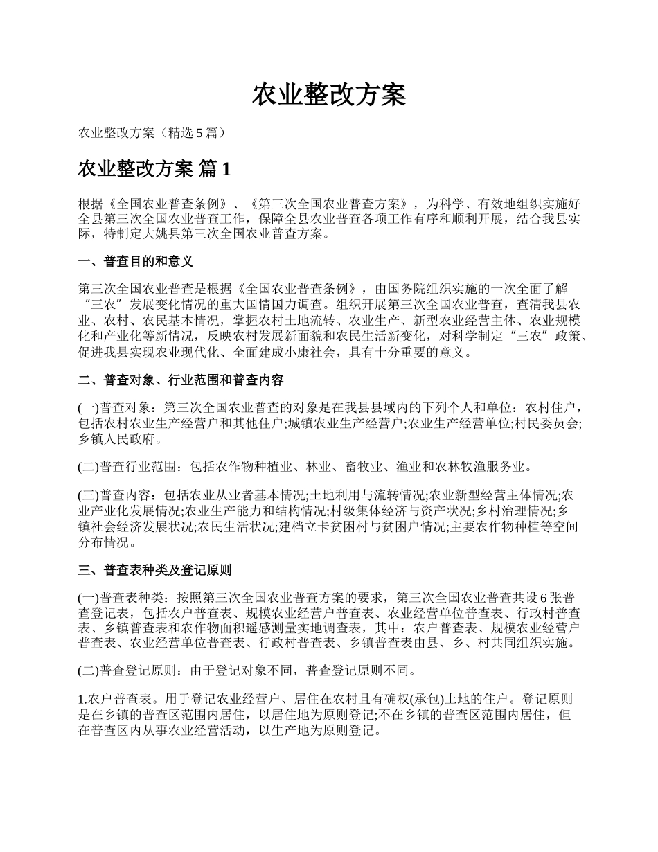 农业整改方案.docx_第1页