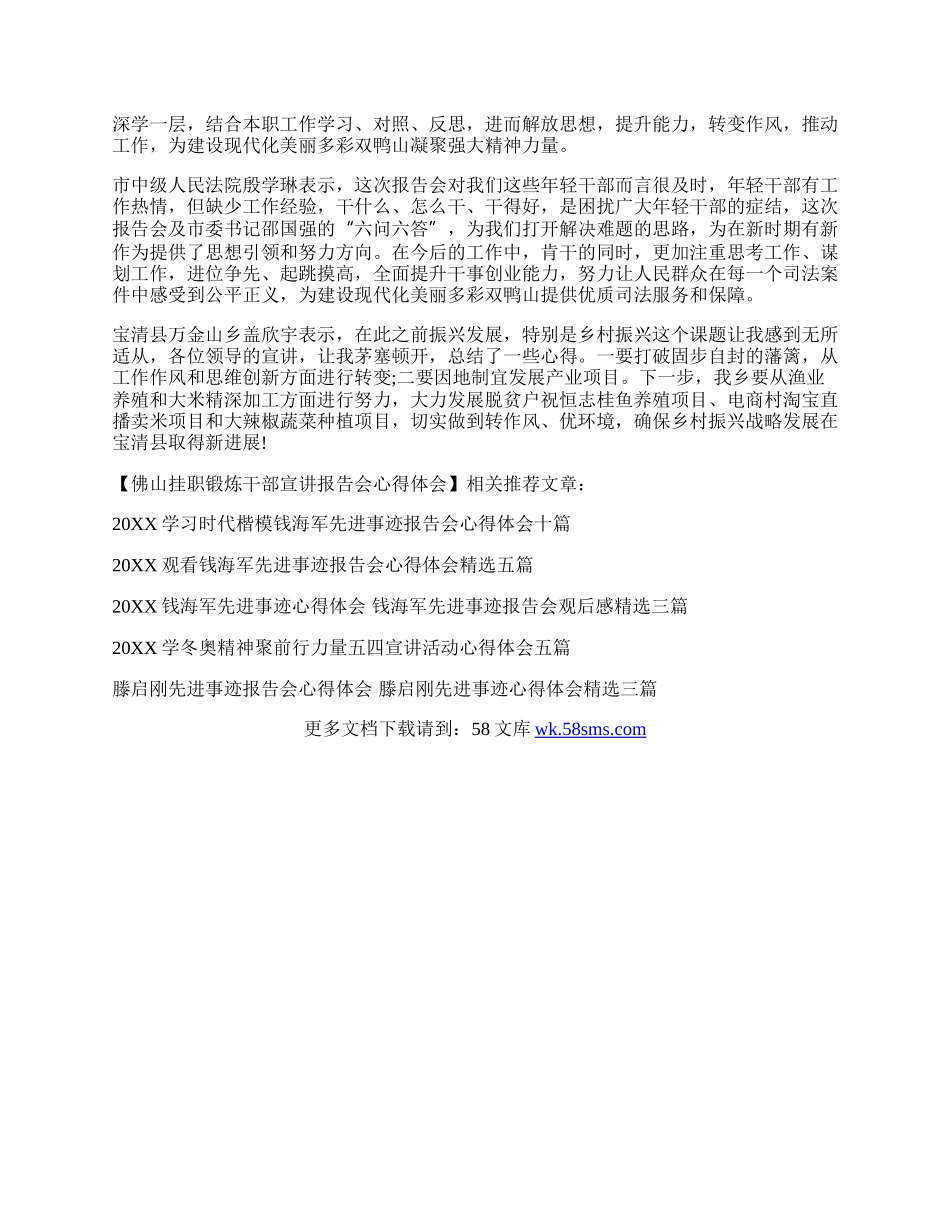 佛山挂职锻炼干部宣讲报告会心得体会.docx_第2页