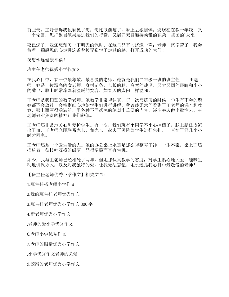 班主任老师优秀小学作文.docx_第2页