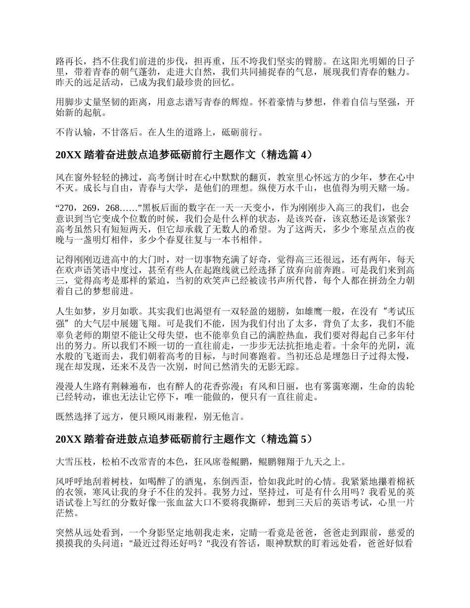 20XX踏着奋进鼓点追梦砥砺前行主题作文.docx_第3页