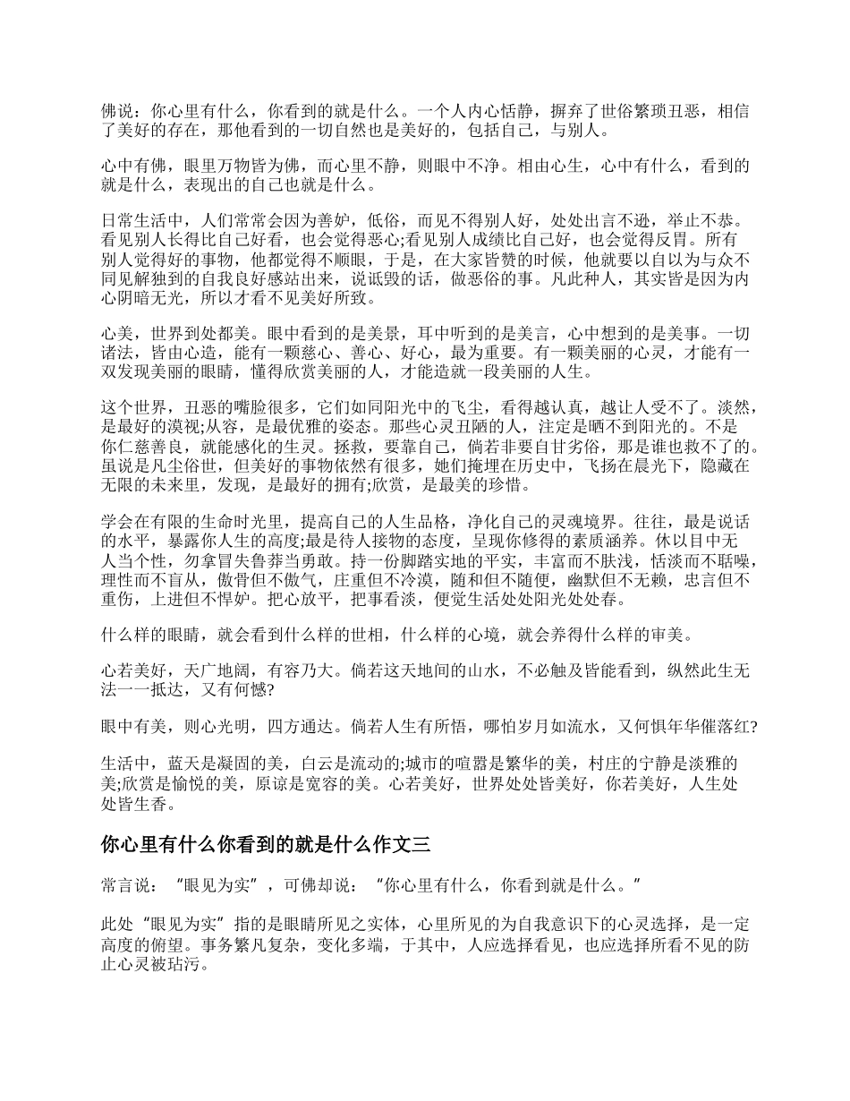 你心里有什么你看到的就是什么作文最新精选汇总.docx_第2页