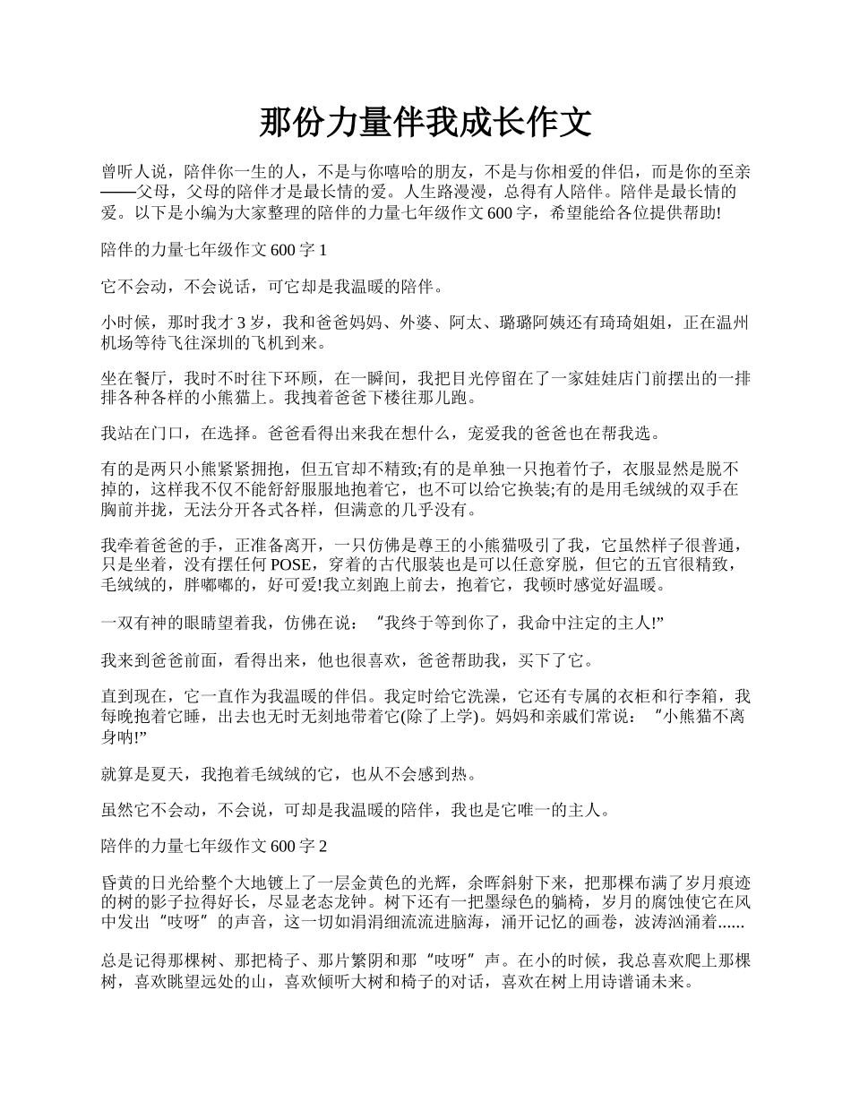 那份力量伴我成长作文.docx_第1页