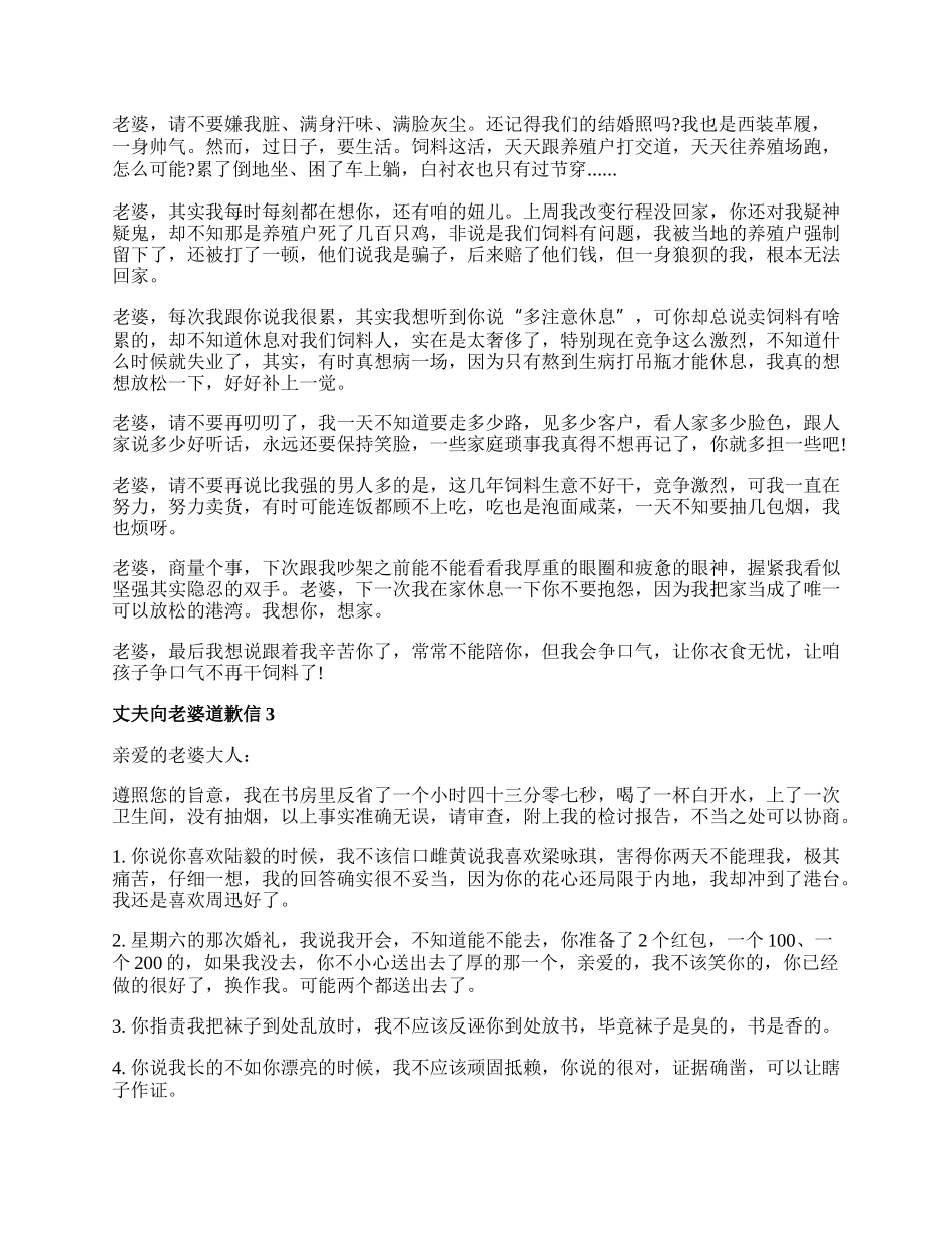 丈夫向老婆道歉信.docx_第2页