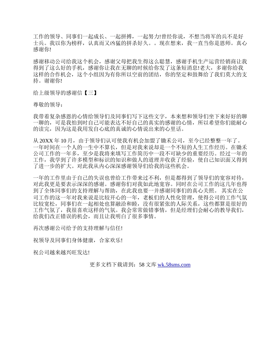 送给上级领导的感谢信.docx_第2页