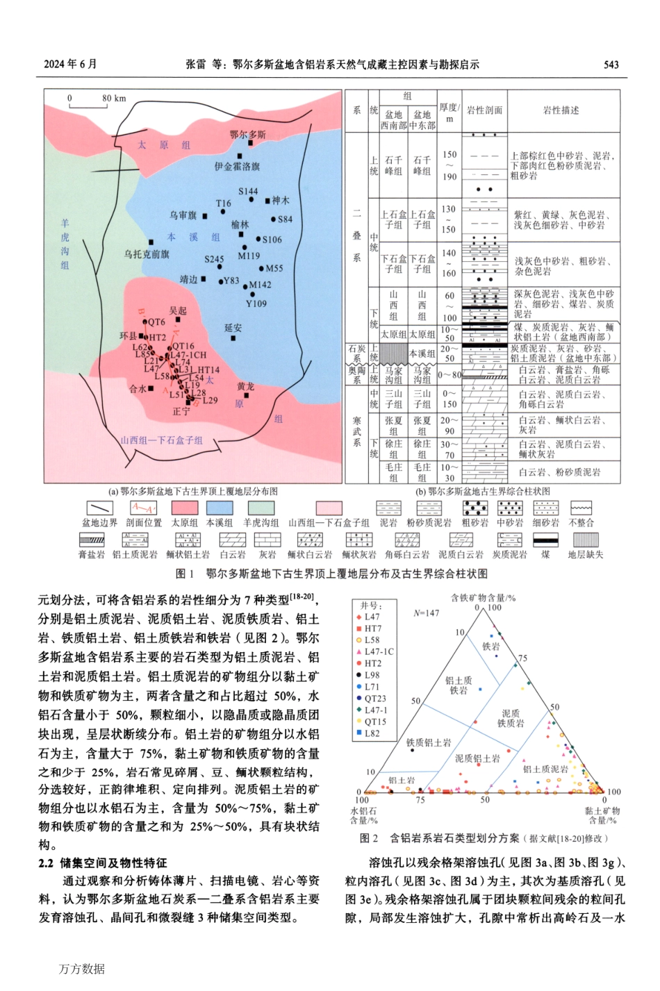 鄂尔多斯盆地含铝岩系天然气成藏主控因素与勘探启示.pdf_第3页