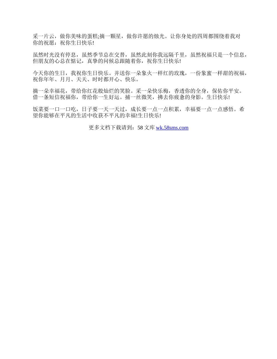 送朋友的生日祝福微信.docx_第2页